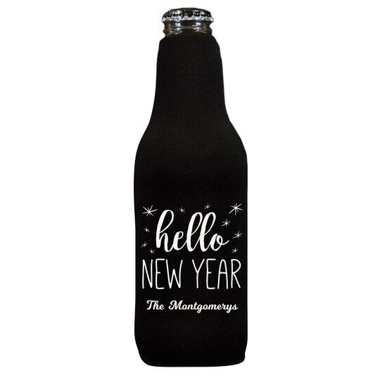 Hello New Year Bottle Huggers